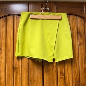 Lime Green Women's Wrap Skort